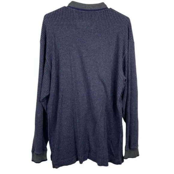 ALEXANDER JULIAN COLOURS MEN'S LONG SLEEVE BLUE/GRAY POLO SHIRT XL - Picture 3 of 6